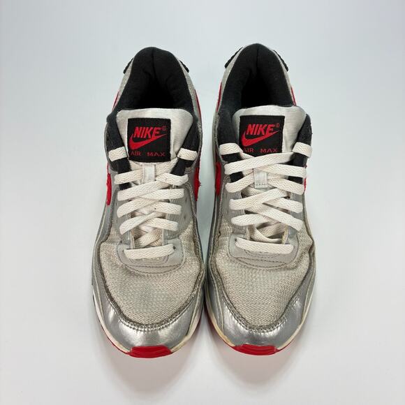 Nike Air Max 90 Icons Bullet Silver Red Running Shoes DX4233-001 Men\'s Size 8.5 main image 7